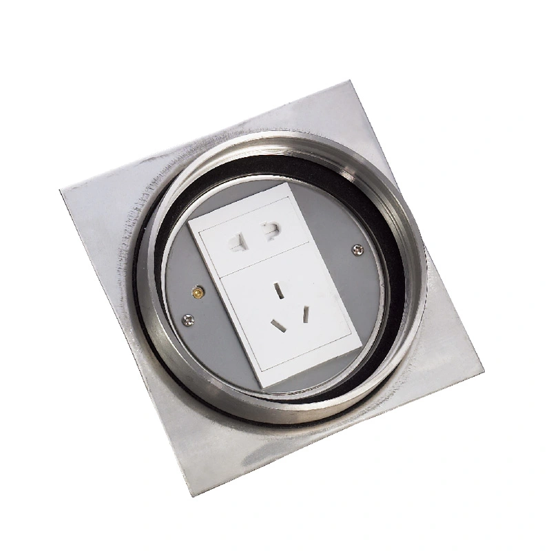 127mm Round Cover Hidden Floor Socket Swivel Typ Underfloor Sockets