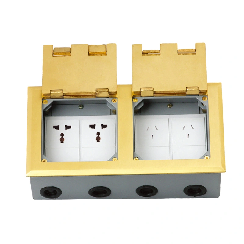 Duebel Dier Open Cover Floor Socket 12 Modul Kapazitéit