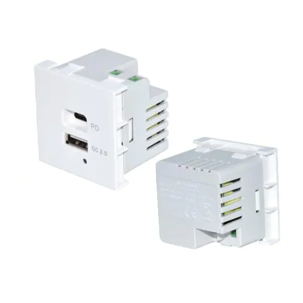 Dual Port Usb Chargeur Socket Modul Mat PD An QC3.0