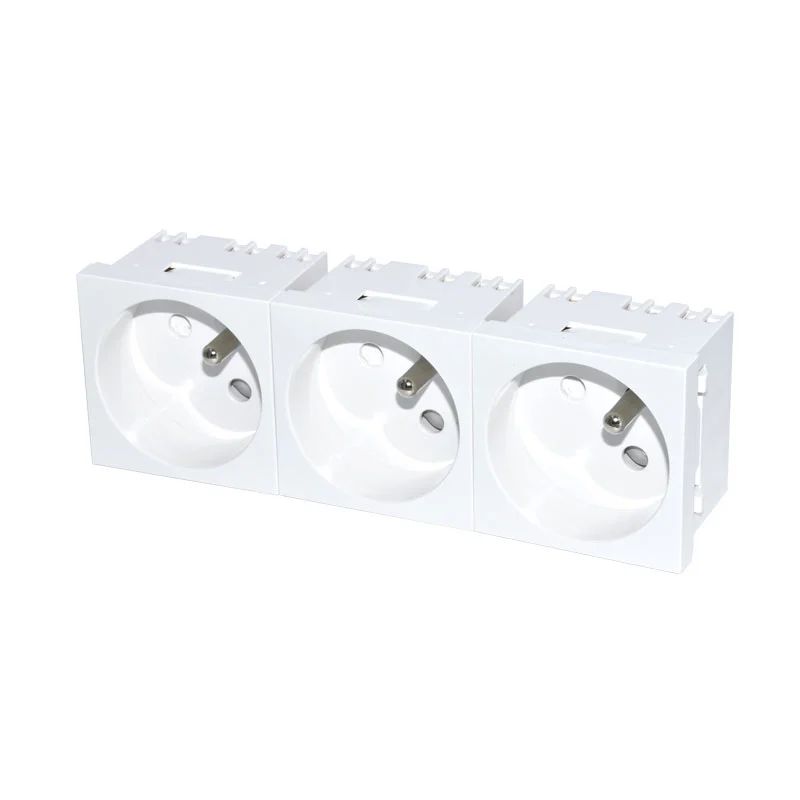 Franséisch Socket 16A 250V Dräi Universal Modul