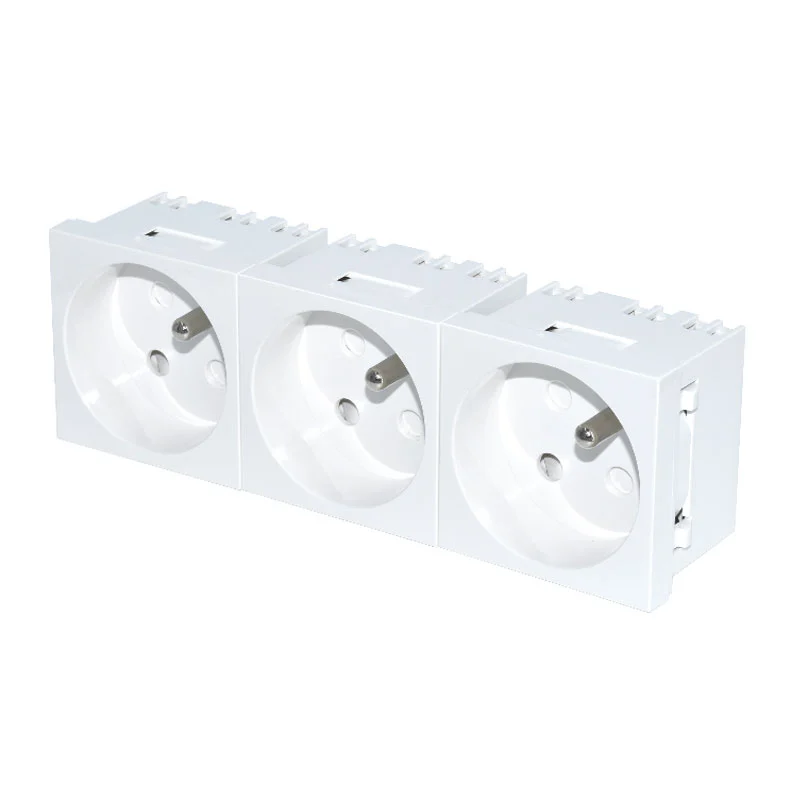 Franséisch White Socket Dräi Funktioun Modul