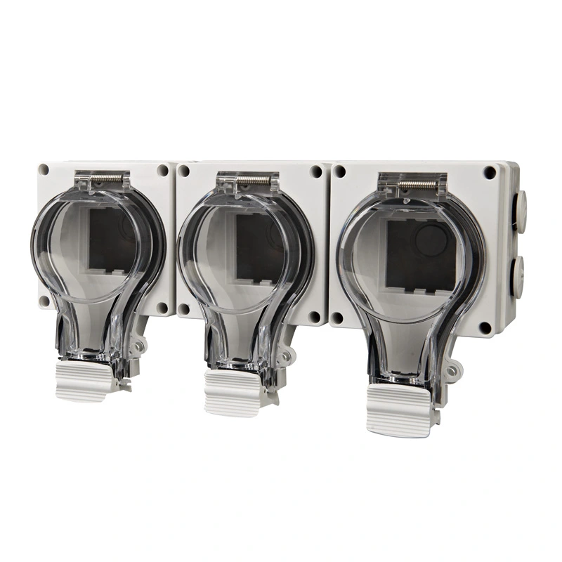 IP66 New Serie waasserdicht Socket 3 Gang Socket eidel Shell