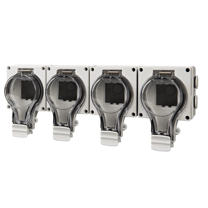 IP66 New Serie waasserdicht Socket 4 Gang Socket eidel Shell