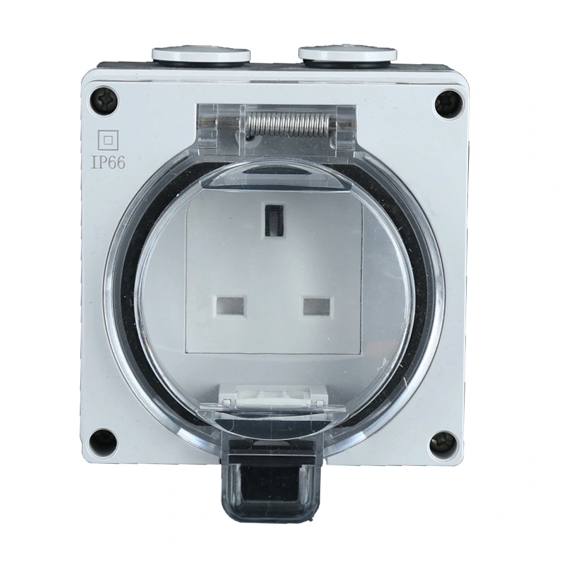 IP66 Serie UK waasserdicht Mauer elektresch Socket a schalt