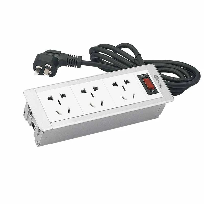 Multi-Funktioun Hidden Desktop Socket Rechteck Power Strip