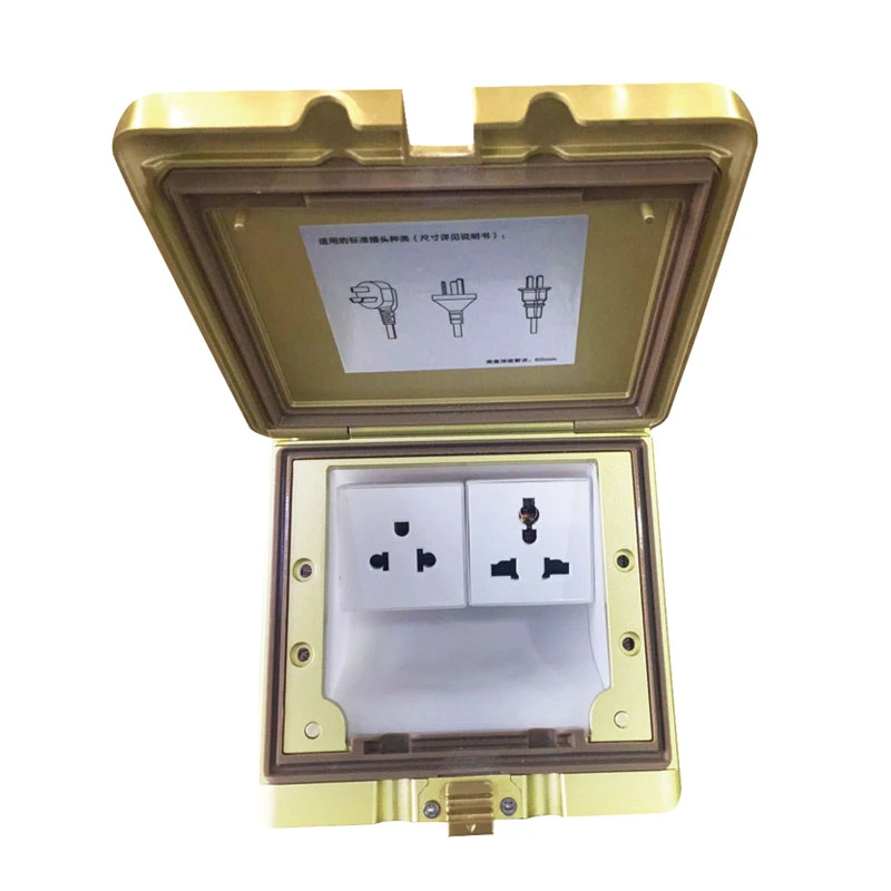 Pop Up opgehuewe IP55 waasserdicht elektresch Floor Outlet Socket Box